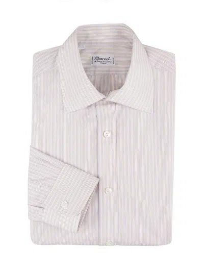 Charvet Men's Striped Cotton Button-front Shirt In White