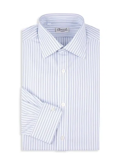 Charvet Men's Striped Cotton Dress Shirt In Blue