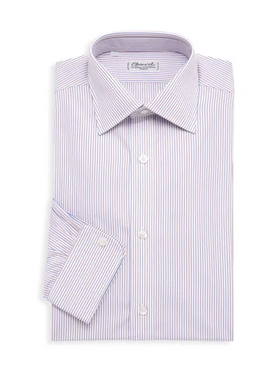Charvet Men's Striped Cotton Dress Shirt In Pattern