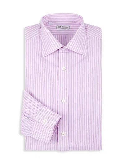 Charvet Men's Striped Cotton Dress Shirt In Pink