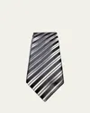 Charvet Men's Striped Silk Tie In Navy