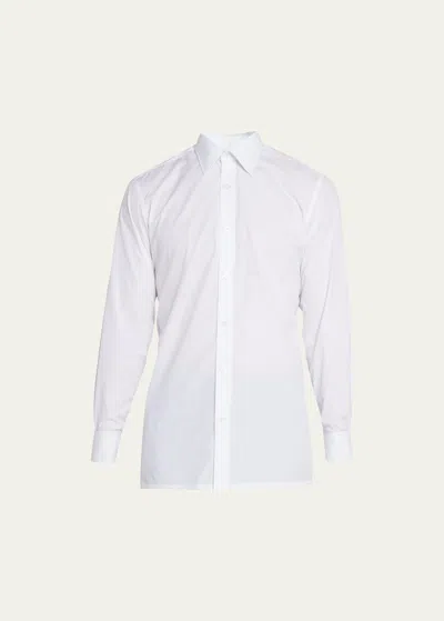 Charvet Men's Super Panama Cotton Dress Shirt In White