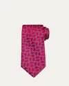 Charvet Men's Swirl-pattern Silk Tie In 17-red