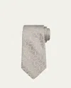 Charvet Men's Swirl-pattern Silk Tie In 20-lt Grn