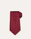 Charvet Men's Swirl-pattern Silk Tie In 9-bur