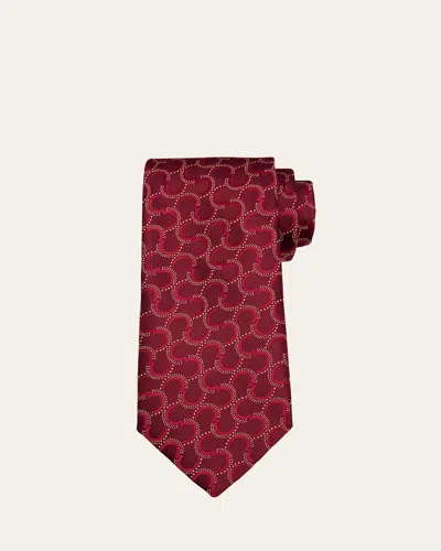 Charvet Men's Swirl-pattern Silk Tie In 9-bur