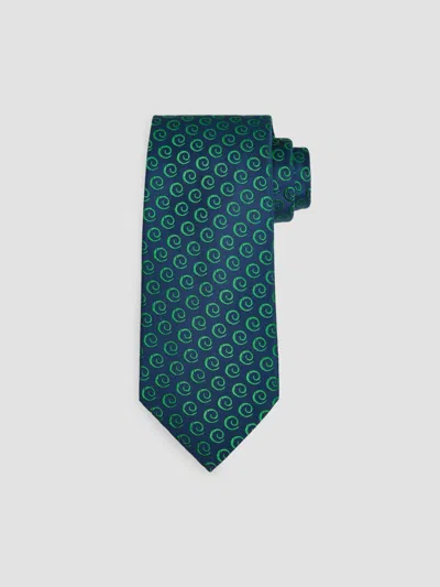 Charvet 8.5cm Silk-jacquard Tie In Green
