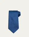 Charvet Men's U-pattern Silk Tie In 2-blu