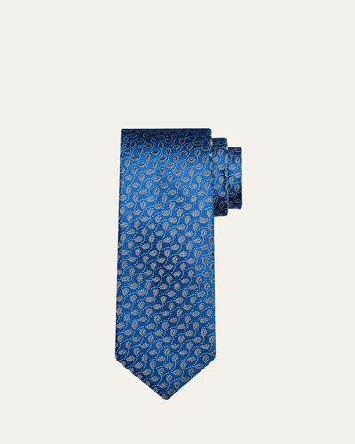 Charvet Men's Vine And Petal Silk Tie In Blue