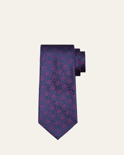 Charvet Men's Waves Silk Tie