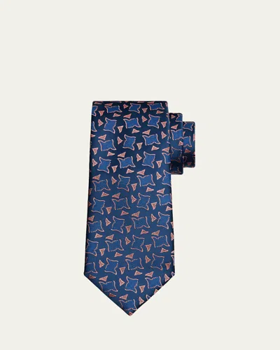 Charvet Men's Woven Geometric Square Silk Tie In 1-org