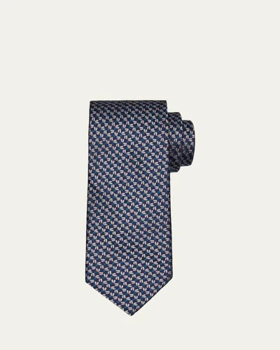 Charvet Men's Zigzag Woven Silk Tie In 3-tur