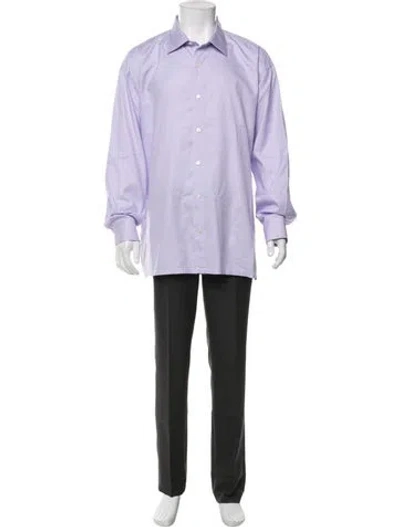 Pre-owned Charvet Plaid Print Long Sleeve Dress Shirt In Multi