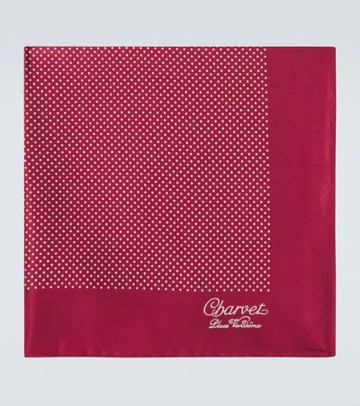 Charvet Printed Silk Handkerchief In Pink