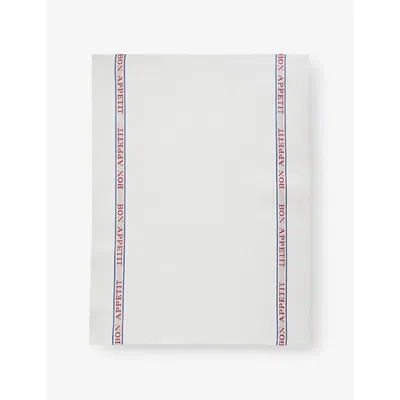 Charvet Rouge Bon Appetit Linen Tea Towel