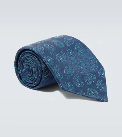 Charvet Silk Jacquard Tie In Blue