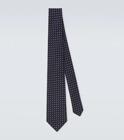 Charvet Silk Jacquard Tie In Blue