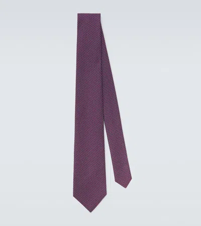 Charvet Silk Jacquard Tie In Blue
