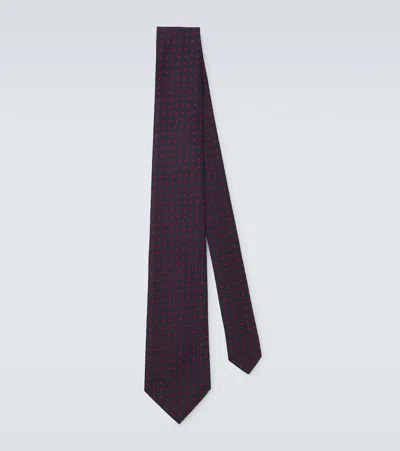 Charvet Silk Jacquard Tie In Blue