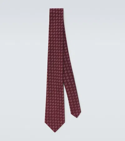 Charvet Silk Jacquard Tie In Burgundy