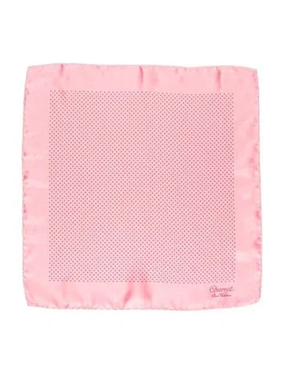Pre-owned Charvet Silk Printed Scarf In Pink