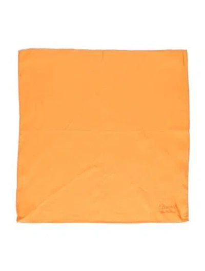 Pre-owned Charvet Silk Scarf In Orange