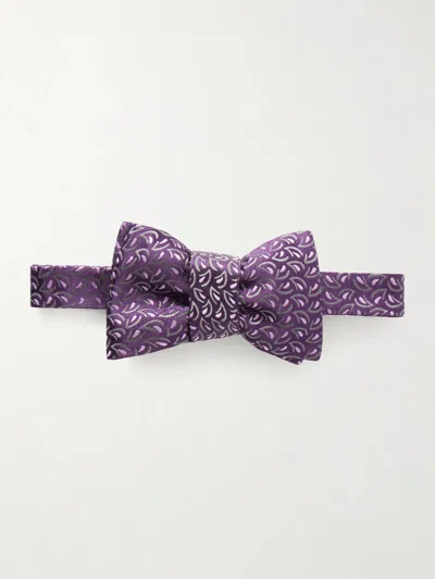 Charvet Silk-jacquard Bow-tie In Purple