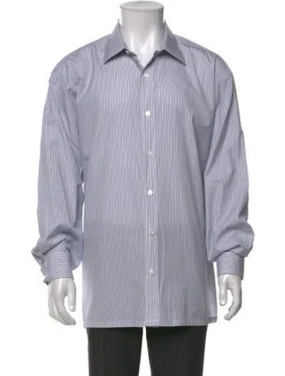 Pre-owned Charvet Striped Long Sleeve Dress Shirt In Multi