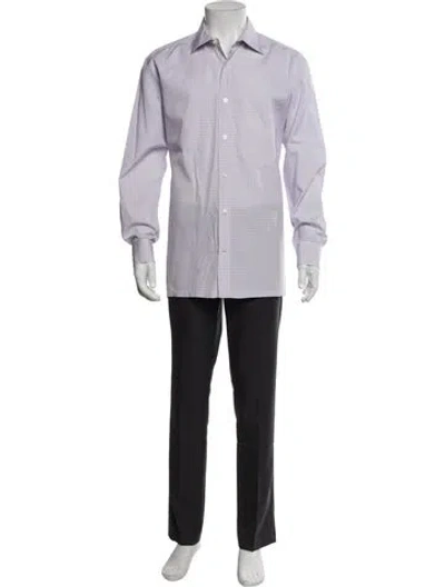 Pre-owned Charvet Striped Long Sleeve Dress Shirt In Pink