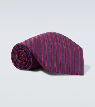 Charvet Striped Silk Jacquard Tie In Multi