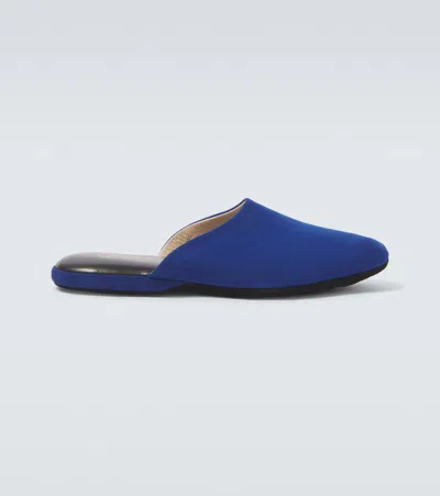 Charvet Suede Slippers In Black