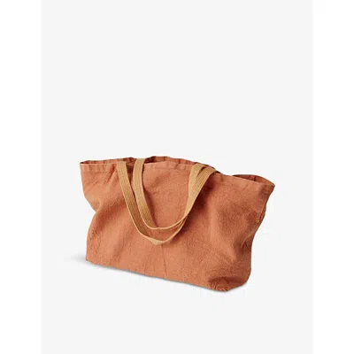 Charvet Womens Doudou Linen Tote Bag Terracotta