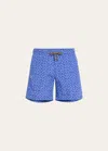 Charvet X Thorsun Men's Floating Squares Swim Shorts In Royal Bluelight B