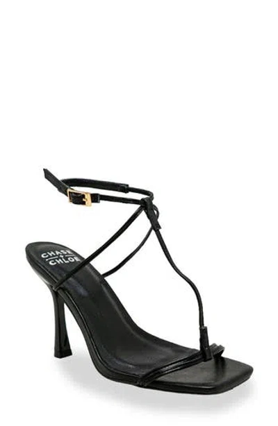 Chase & Chloe Chase And Chloe Minimalist Strappy Square Toe Sandal