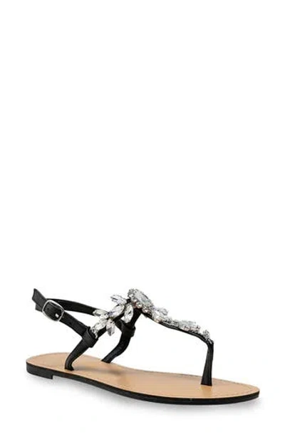 Chase & Chloe Chase And Chloe Aiden Crystal T-strap Sandal