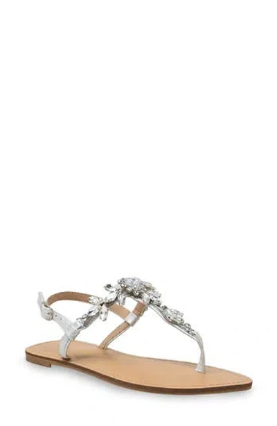 Chase & Chloe Chase And Chloe Aiden Crystal T-strap Sandal