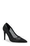 Chase & Chloe Chase And Chloe Amalia Rhinestone Mesh Pump