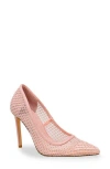 Chase & Chloe Chase And Chloe Amalia Rhinestone Mesh Pump