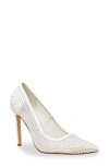 Chase & Chloe Chase And Chloe Amalia Rhinestone Mesh Pump