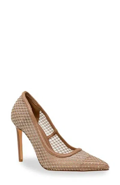 Chase & Chloe Chase And Chloe Amalia Rhinestone Mesh Pump