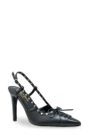 Chase & Chloe Chase And Chloe Amalia Stud Slingback Pointed Toe Pump