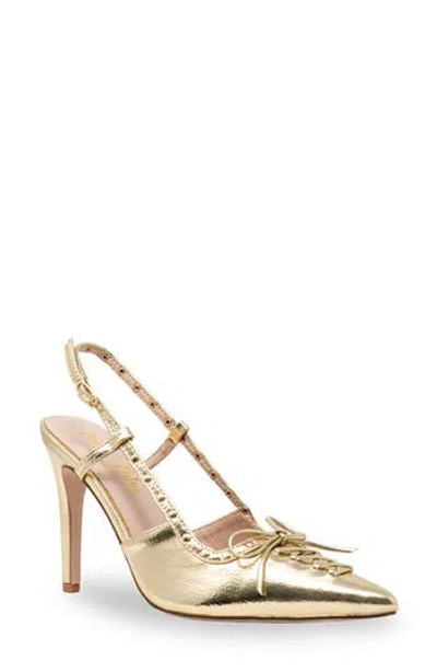 Chase & Chloe Chase And Chloe Amalia Stud Slingback Pointed Toe Pump