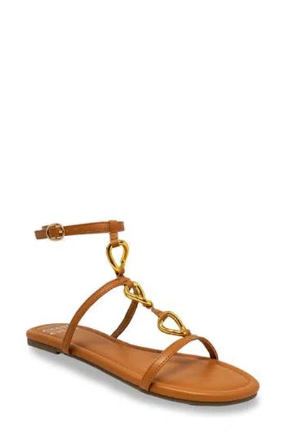 Chase & Chloe Chase And Chloe Ankle Strap Flat Sandal In Multi