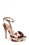 Chase & Chloe Chase And Chloe Ankle Strap Platform Pump In Multi