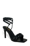 Chase & Chloe Chase And Chloe Ankle Tie Braided Sandal