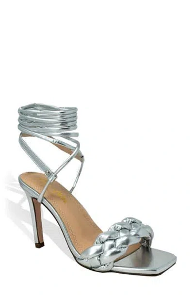 Chase & Chloe Chase And Chloe Ankle Tie Braided Sandal