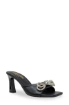 Chase & Chloe Chase And Chloe Arabella Rhinestone Bow Mule Sandal