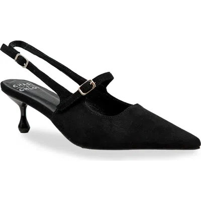 Chase & Chloe Chase And Chloe Arima Slingback Pump In Black