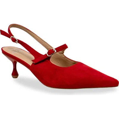 Chase & Chloe Chase And Chloe Arima Slingback Pump In Red