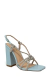 Chase & Chloe Chase And Chloe Azalea Heeled Sandal In Blue Croc